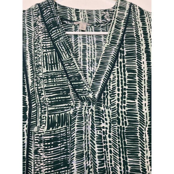 NWOT‎ Halogen Nordstrom Green Patterned Sleeveless Blouse XL - Picture 13 of 16